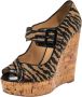 Christian Louboutin Pre-owned Raffia sandals Brown Dames - Thumbnail 1