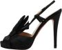 Christian Louboutin Pre-owned Satin sandals Black Dames - Thumbnail 1