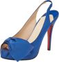 Christian Louboutin Pre-owned Satin sandals Blue Dames - Thumbnail 1