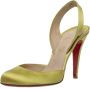 Christian Louboutin Pre-owned Satin sandals Yellow Dames - Thumbnail 1