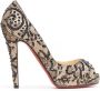 Christian Louboutin Pre-owned Silk heels Beige Dames - Thumbnail 1