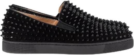 Christian Louboutin Pre-owned Suede espadrilles Black Dames