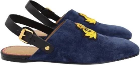 Christian Louboutin Pre-owned Suede espadrilles Blue Dames