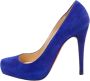 Christian Louboutin Pre-owned Suede heels Blue Dames - Thumbnail 1