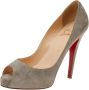 Christian Louboutin Pre-owned Suede heels Gray Dames - Thumbnail 1
