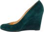 Christian Louboutin Pre-owned Suede heels Green Dames - Thumbnail 1