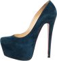 Christian Louboutin Pre-owned Suede heels Green Dames - Thumbnail 1