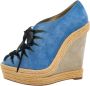 Christian Louboutin Pre-owned Suede sandals Blue Dames - Thumbnail 1