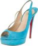 Christian Louboutin Pre-owned Suede sandals Blue Dames - Thumbnail 1