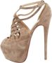 Christian Louboutin Pre-owned Suede sandals Brown Dames - Thumbnail 1