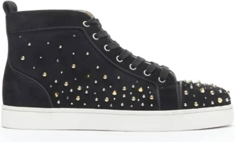 Christian Louboutin Pre-owned Suede sneakers Black Dames