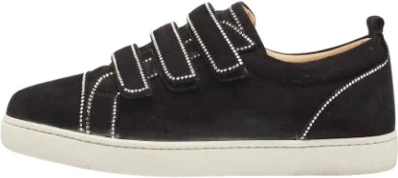 Christian Louboutin Pre-owned Suede sneakers Black Dames