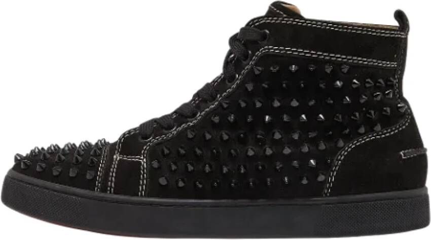 Christian Louboutin Pre-owned Suede sneakers Black Dames