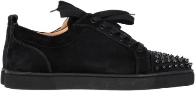 Christian Louboutin Pre-owned Suede sneakers Black Heren
