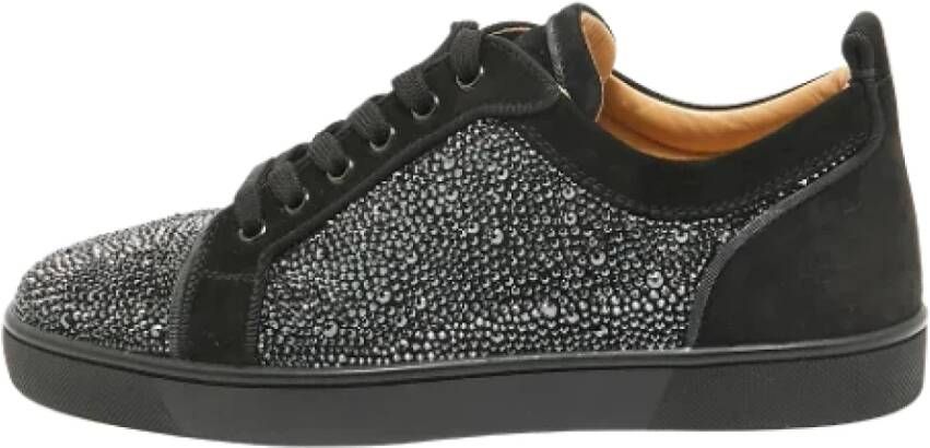 Christian Louboutin Pre-owned Suede sneakers Black Heren