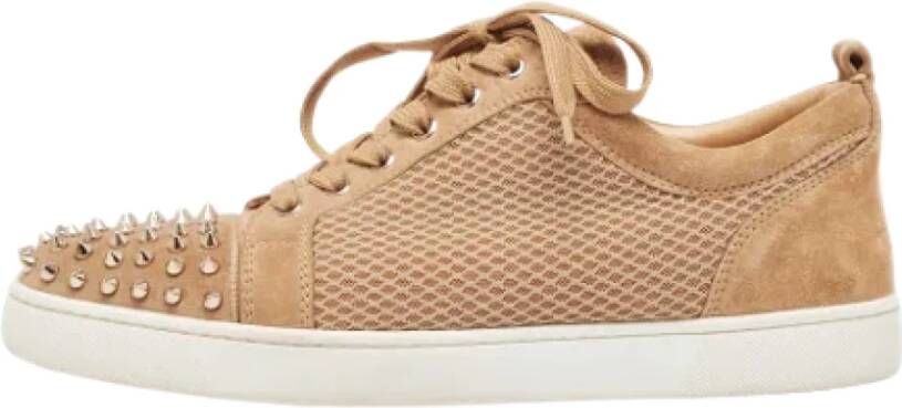 Christian Louboutin Pre-owned Suede sneakers Brown Heren