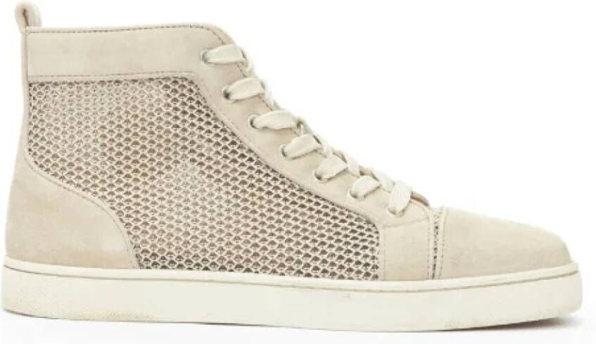 Christian Louboutin Pre-owned Suede sneakers Gray Dames