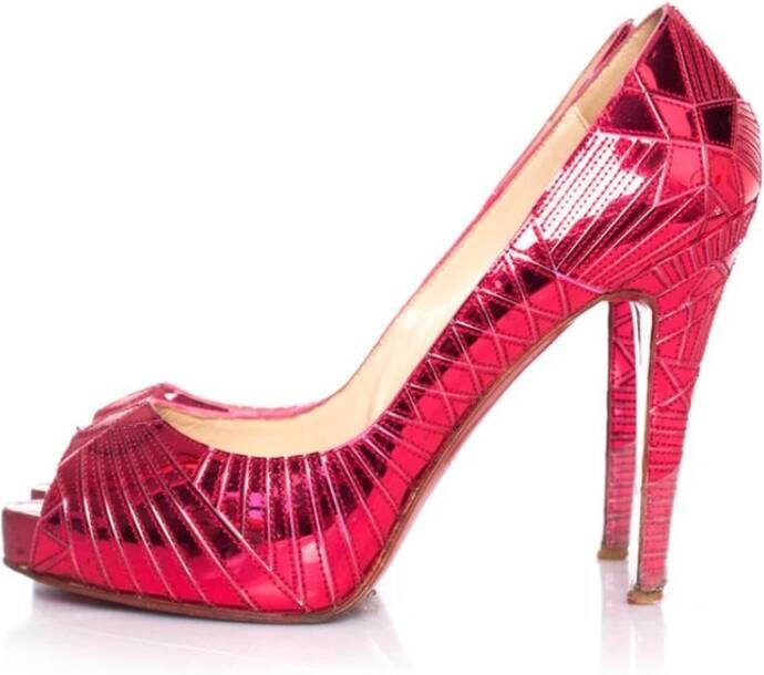 Christian Louboutin Pre-owned Tweedehands Geometrische PeepToe Hakken