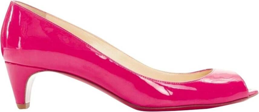 Christian Louboutin Pre-owned Tweedehands Klassieke Court Hiel Open Teen Hakken Formele Gelegenhed Schoenen