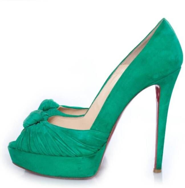 Christian Louboutin Pre-owned Tweedehands Knotted PeepToe Platform Pumps Very Prive