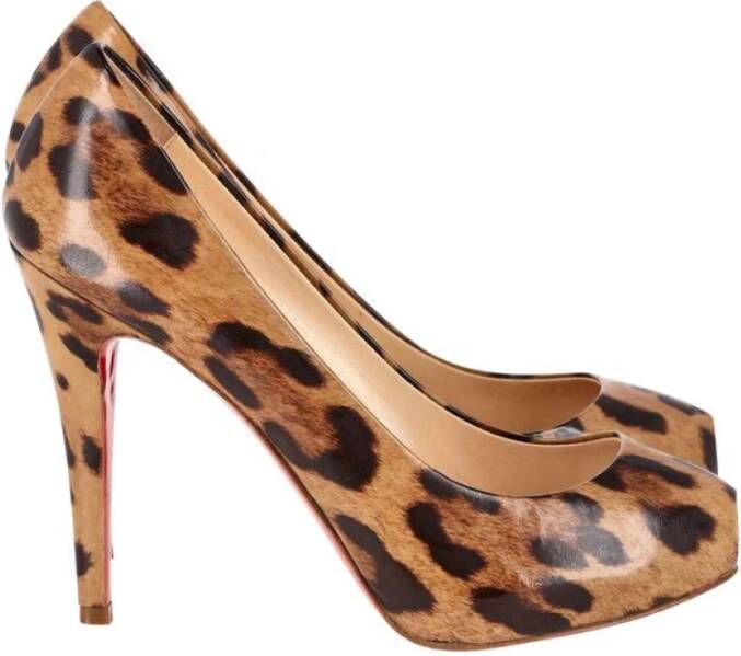 Christian Louboutin Pre-owned Tweedehands PeepToe Luipaardprint Hakken