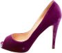 Christian Louboutin Pre-owned Velvet heels Purple Dames - Thumbnail 1