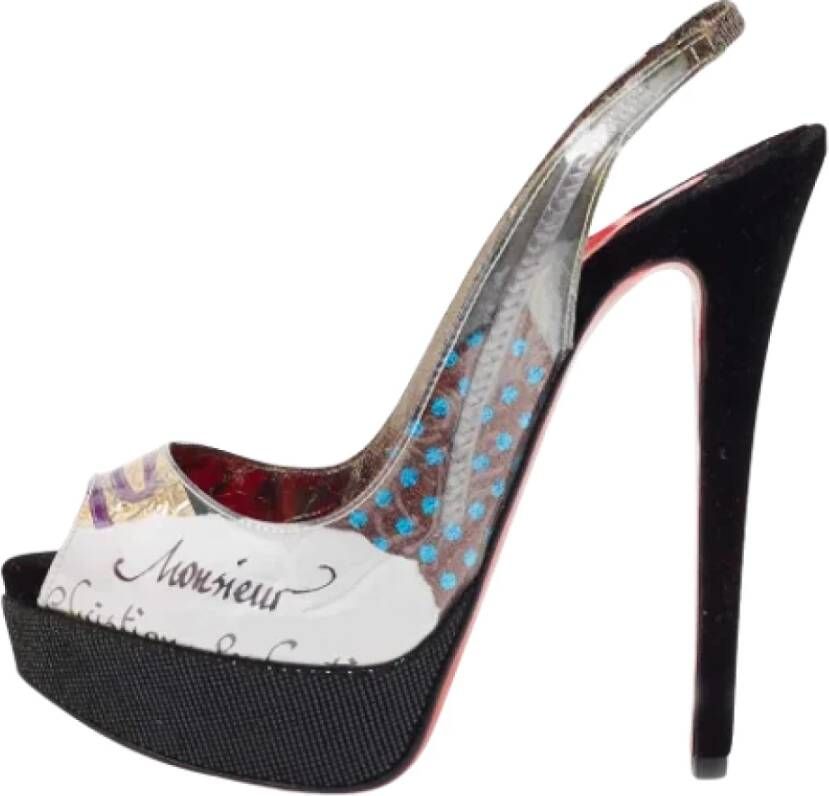 Christian Louboutin Pre-owned Velvet sandals Multicolor Dames