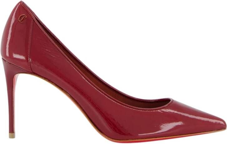 Christian Louboutin Rode Lakleren Mid-Hak Pumps