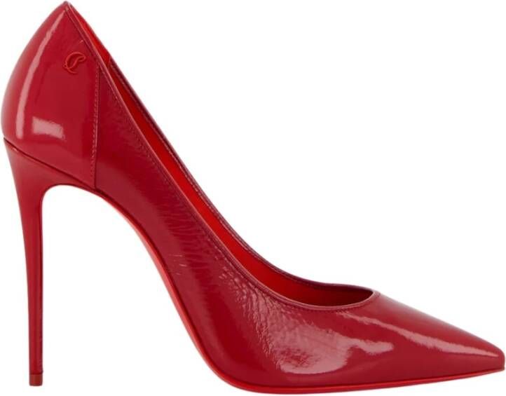 Christian Louboutin Rode Lakleren Stiletto Pumps