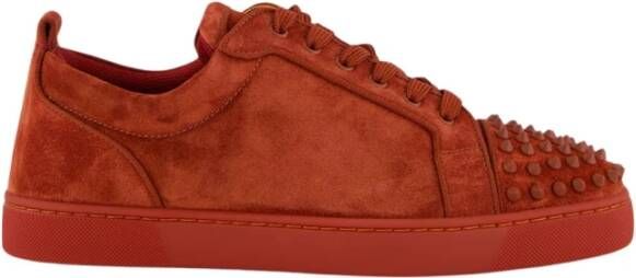 Christian Louboutin Rode Suède Spikes Sneakers