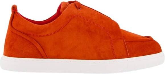 Christian Louboutin Rode Veau Velours Sneakers