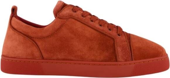 Christian Louboutin Rode Veau Velours Sneakers
