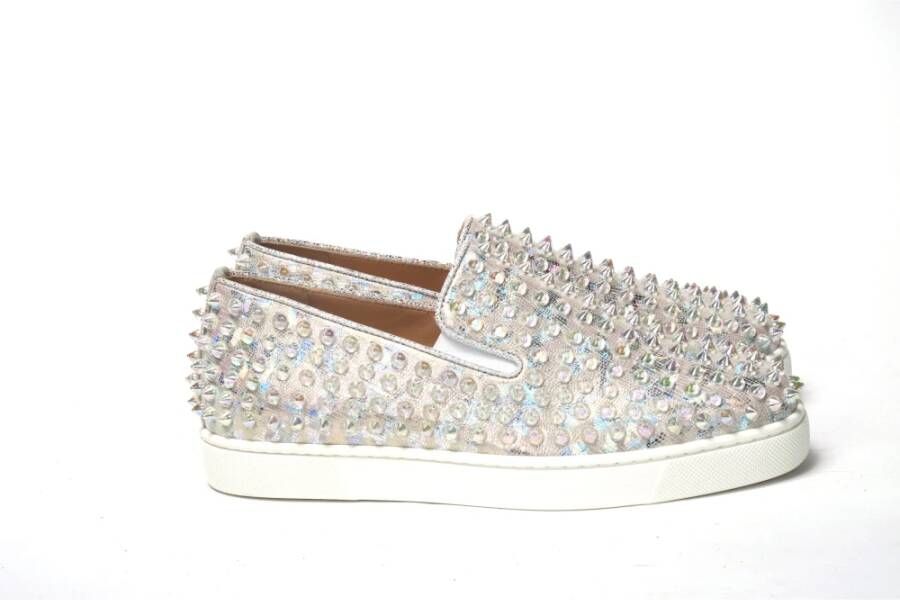 Christian Louboutin Witte Ab Clear Ab Roller Boot Vrouw Platte Sneaker White Dames