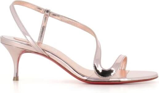 Christian Louboutin Roségouden Spiegel Leren Sandalen