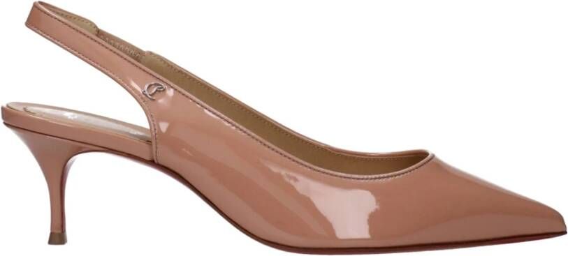 Christian Louboutin Roze Leren Sandaal Stijlvolle Sluiting