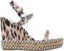 Christian Louboutin Roze Luipaardprint Sleehak Sandalen - Thumbnail 1