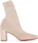 Christian Louboutin Roze Mesh Gestreepte Enkellaarzen Pink Dames - Thumbnail 1