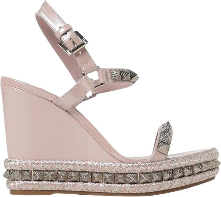 Christian Louboutin Roze Sleehak Sandalen voor Vrouwen