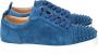 Christian Louboutin Blauwe Louis Junior Spikes Sneaker Blue - Thumbnail 1