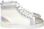 Christian Louboutin Zilveren Roze Platte Punt Kristallen Neus Schoen Grijs - Thumbnail 9