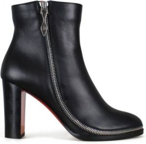 Christian Louboutin Telezip 85 Kalfsleren Enkellaarzen Zwart Dames