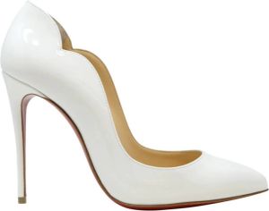 Christian Louboutin Witte Lakleren Pumps Hot Chick 100 Wit Dames