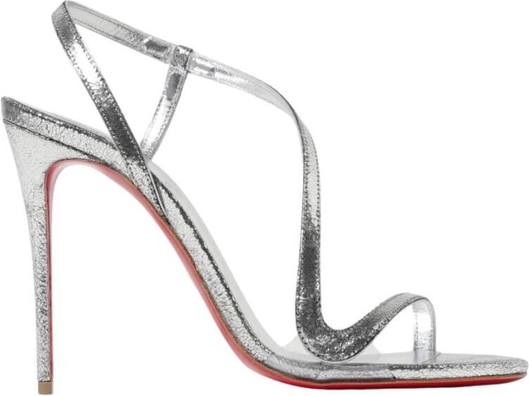 Christian Louboutin Zilveren Stilettohak Sandalen