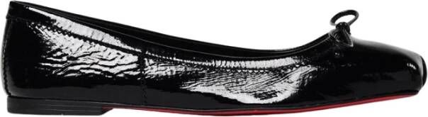 Christian Louboutin Zwarte Ballerina`s van Lakleer