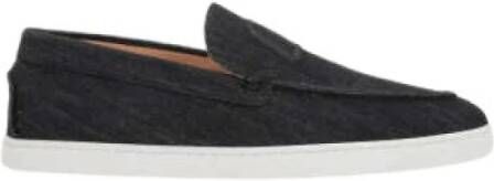 Christian Louboutin Zwarte Denim Platte Schoenen Gemaakt in Italië Black Heren