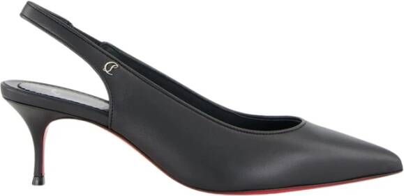 Christian Louboutin Zwarte Leren Slingback Pumps