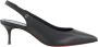 Christian Louboutin Zwarte Leren Slingback Pumps - Thumbnail 1