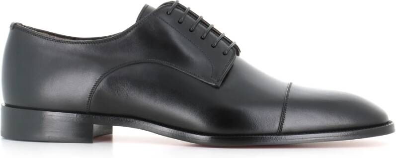 Christian Louboutin Zwarte platte Derby schoenen