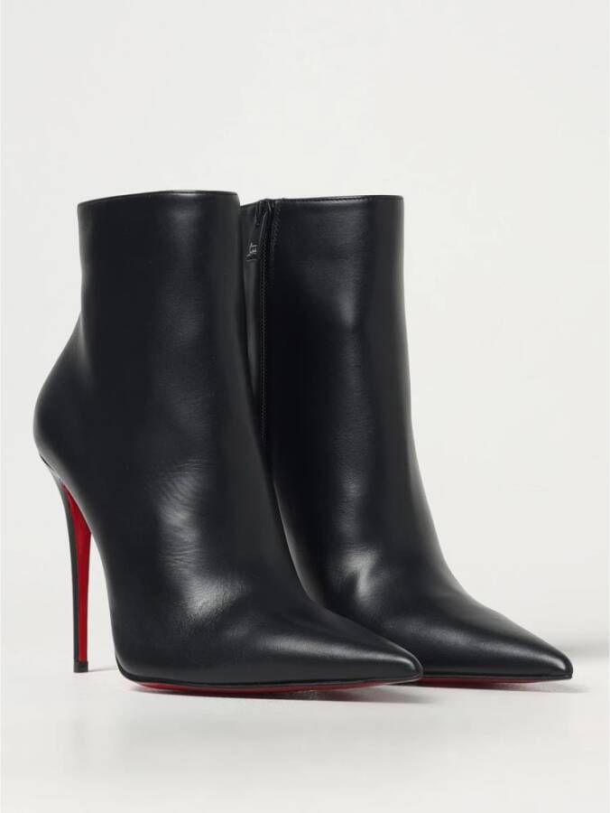 Christian Louboutin Zwarte puntige enkellaarzen