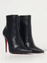 Christian Louboutin Zwarte puntige enkellaarzen - Thumbnail 1
